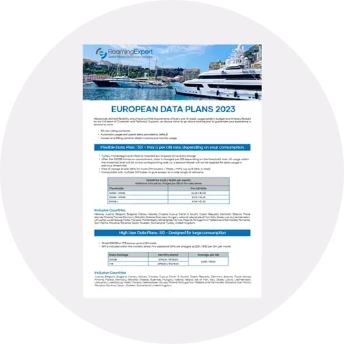 RoamingExpert European Vessel 4G & 5G Data Plans